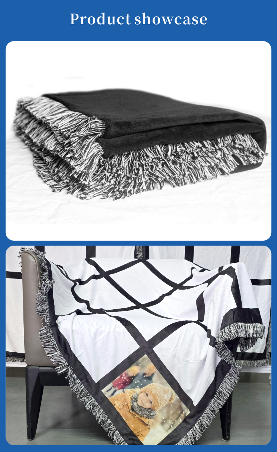40*60inch Personalized Velvet Throw Blanket 20-Panel Sublimation Blanket Blanks Knitted Plain Printed US Warehouse Available
