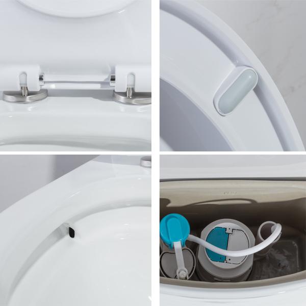 O resplendor duplo redondo de Front One Piece Skirted Toilet prolongou CUPC saião