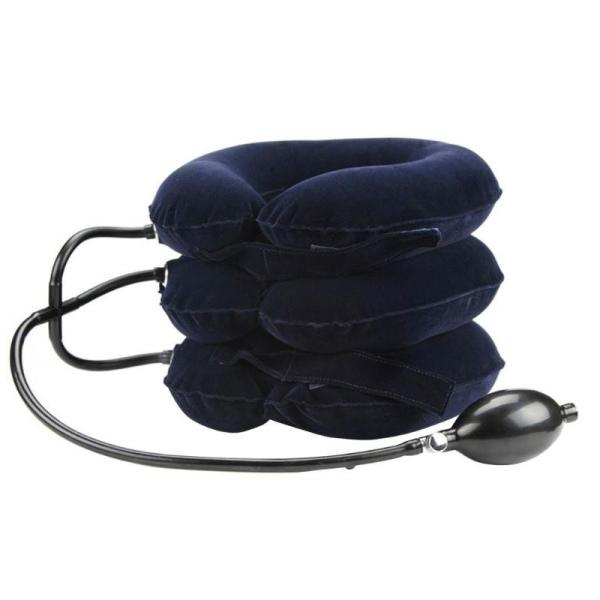 Comfortable Heated Neck Massager Inflatable Collar Suede Material For Neck Pain Relief