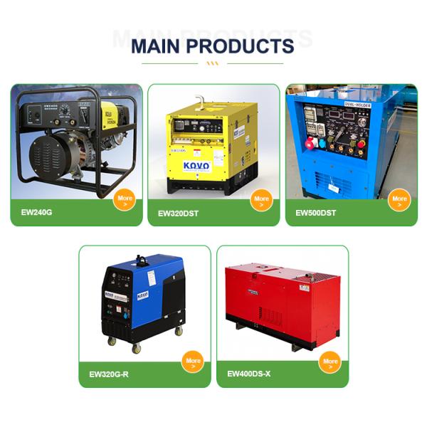 DC Motor Inverter Portable Welding Machine Generator EW400DS-X KOVO 80% Rated Duty Cycle