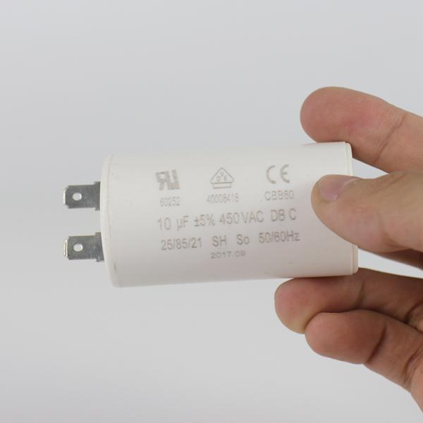 Начало штырей запасных частей 450В 10УФ 2 идущего конденсатора легких для стиральной машины
