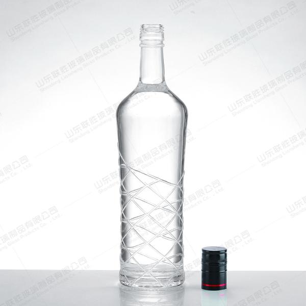 Fecho de tampa de parafuso pescoço comprido estilo fino magro bordeaux garrafa de água mineral de vidro 50 CL 500ml para vinho gelado
