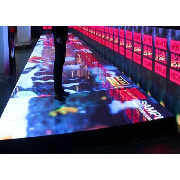P3.91 Interactive LED Dance Floor Display Screen Height Adjustable For Advertising