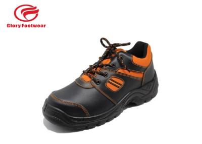 Orange Mesh Steel Toe Work Shoes , Full Grain Breathable Smooth Leather Steel Toe Shoes