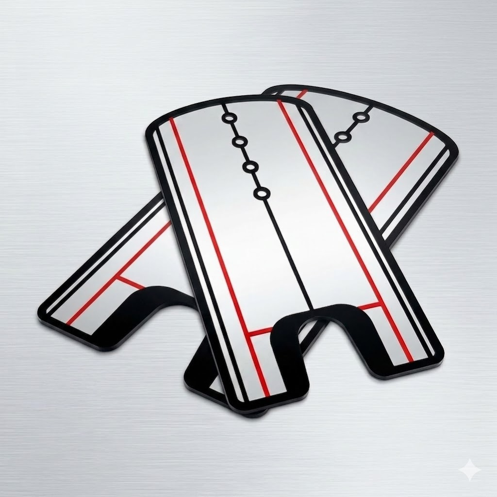 Lightweight Plastic Sheet Printing Shatterproof Golf Putting Alignment Mirror Training Aid