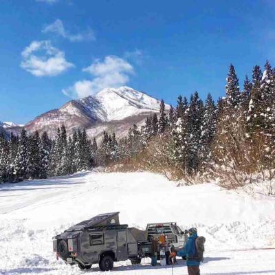 White Adventure Trailer Njstar Camper Exploration Crossing Overland Caravan Trailer