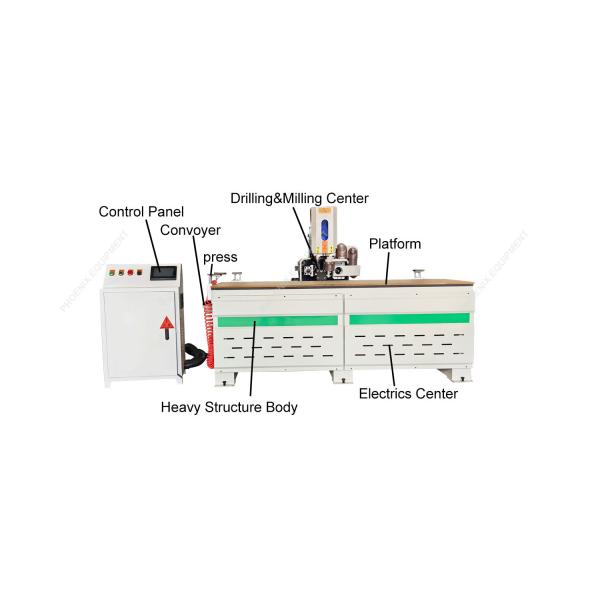 Wooden Door Hole Drilling Slotting Machine Fully Automatic CNC Lock Mortising Machine
