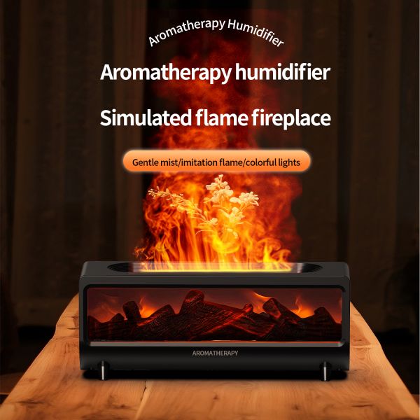 Flame Aroma Humidifier with Enhanced Aroma Diffusion and Flame Effect