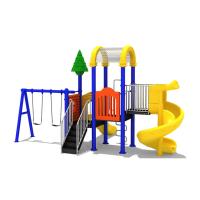 Équipement commercial en plastique de la glissière solides solubles 304 extérieurs d'arrière-cour de terrain de jeu d'enfants