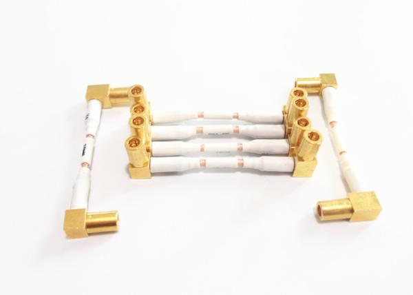SSMB Female Right Angle Coaxial Cable Assemblies / Au Plated with Cable SFF-50-1/RG178 Diameter=0.31mm