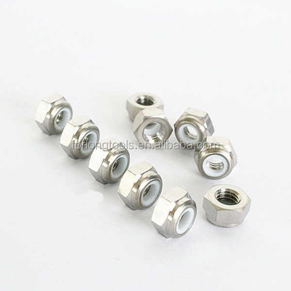Титановый сплав M6x1.25 Hex Flange Head Lock Nuts с универсальной отделкой и нейлоновой вставкой, соответствующей требованиям стандарта DIN