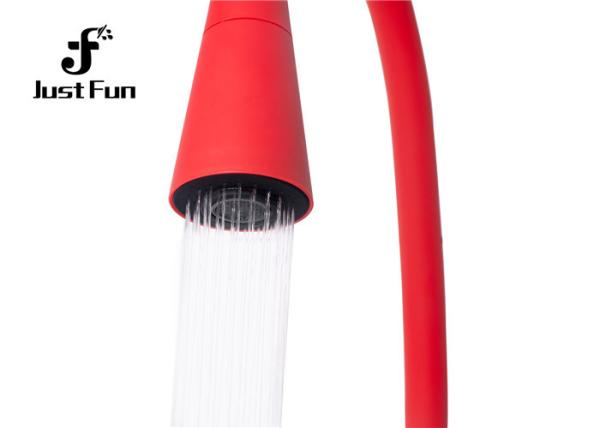 Red Color Water Saving Kitchen Faucet , 360° Universal Silicone Kitchen Faucet