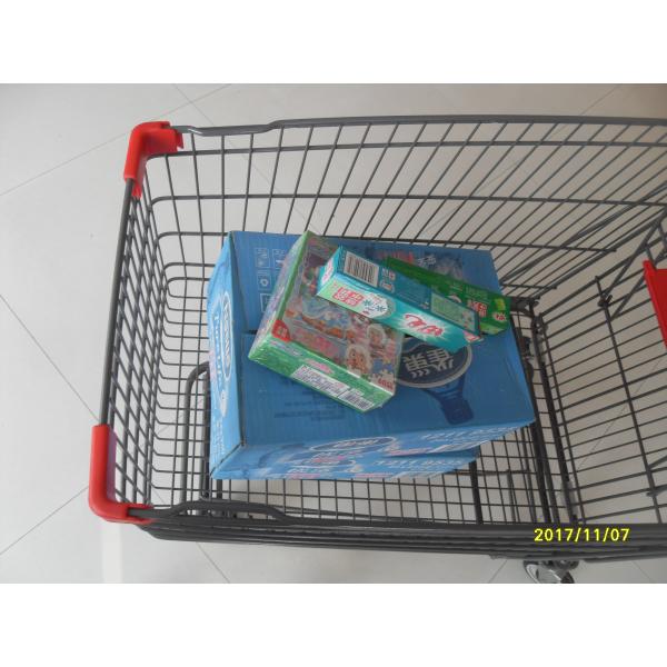 210L Asian Type Wire Shopping Trolley Wiht Grey Powder Coating