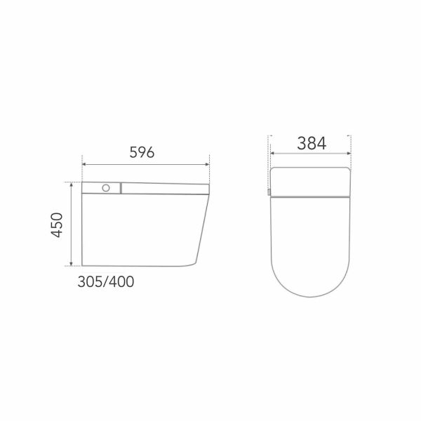 Space Saving Modern Smart Toilet Washdown Tornado Flush Toilets Orin ORX51