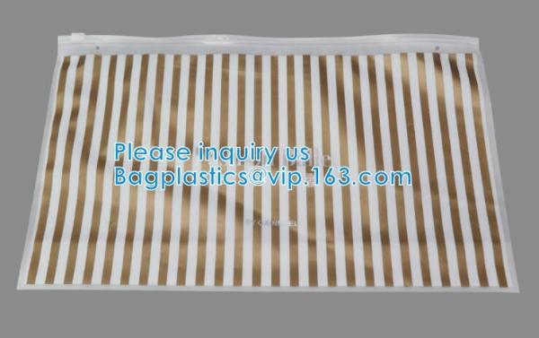 Zipper Pouch Plastic Cosmetic Bag Pouch Vinyl Slider Zipper Bag, Travel Toiletry Cosmetic Bag, Zipper MakeUp Pouch