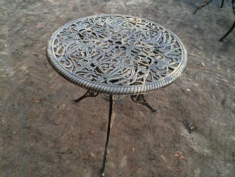 Patio Furniture Wrought Iron Antique Cast Iron Table And Chairs Powder Coating