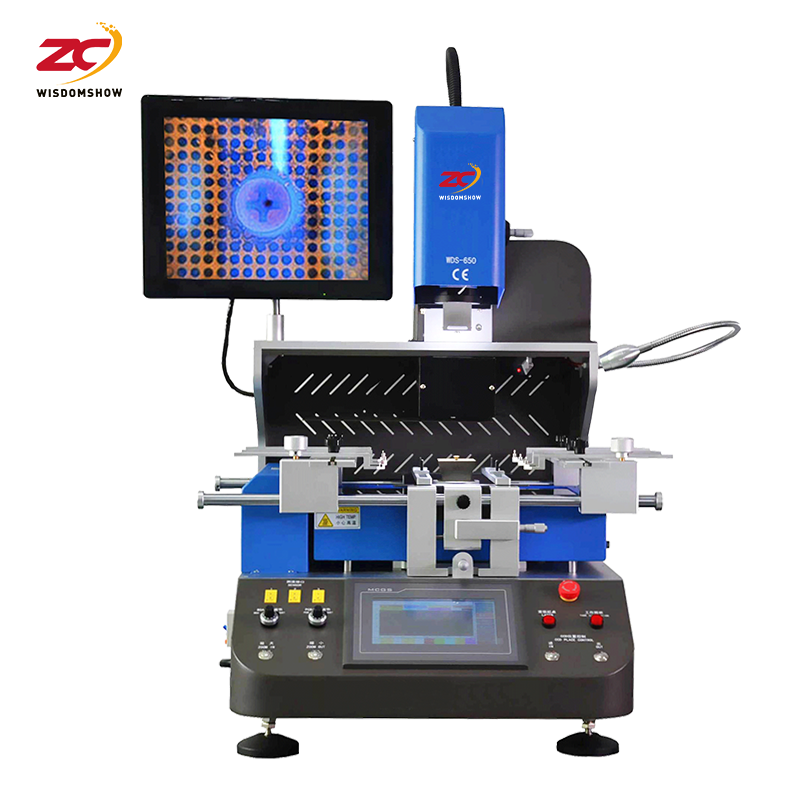 WDS650 BGA Rework Station with Triple-Zone Heating HD Optical Alignment and Touchscreen Interface for Precision BGA Repair