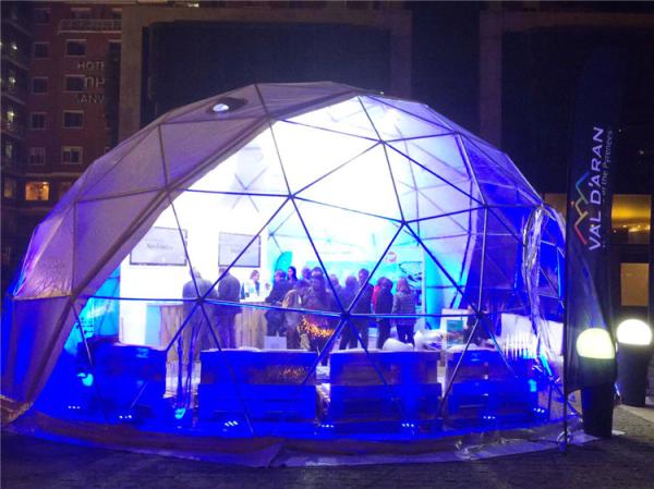 20 M Luxury Dome Tent , Led Lights Transparent Dome Tent For Music Concert Event