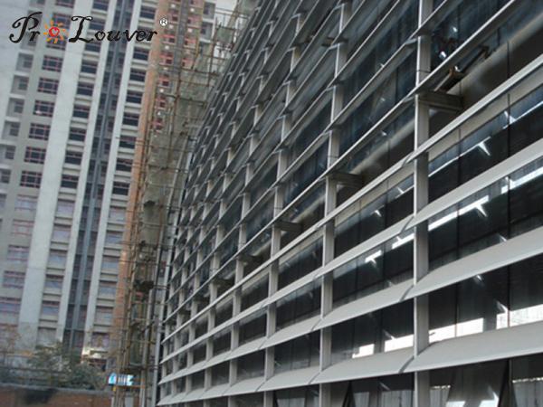 Exterior Aerofoil Aluminum Airfoil Louvers Sun Control Horizontal For Building facades