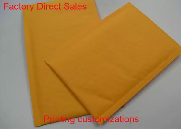 Padded Courier Kraft Paper Bubble Mailers 2 Sealing Sides Logo Printing Envelope
