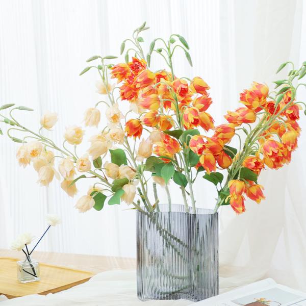 Nordic high-end simulation flowers, wind chimes, silk flowers, fake flowers, home furnishings, homestays, living rooms, desktop flower arrangements, silk flowers, wedding decorations