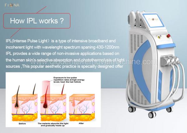 Multifunctional Rf Wrinkle Removal Machine , Ipl Hair Removal Beauty Machine Skin Free