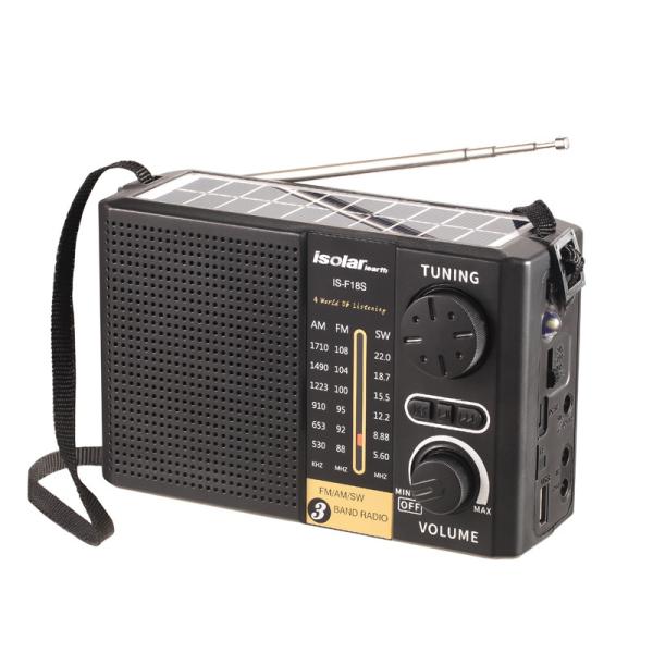 Retro AM FM SW Multi Band Solar Powered Radio Antique Design With Bt Speaker