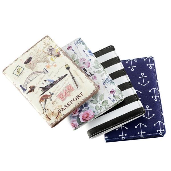 Печать прямоугольника держателя паспорта перемещения PU бумажника крышки кожаного тонкого