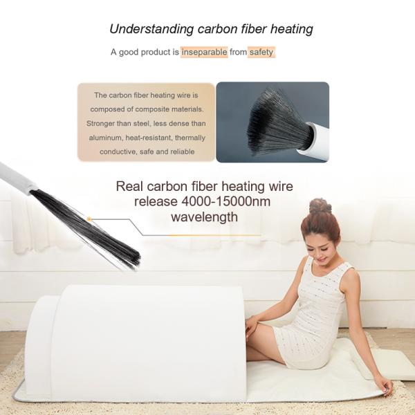 Sauna infrarouge blanche 110V-240V, usage commercial et domestique pratique, pour une personne
