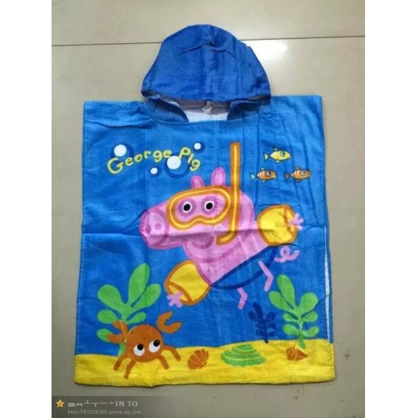Summer Baby Bathrobe Children Beach Cloak Hooded Towel Bathrobe Towel