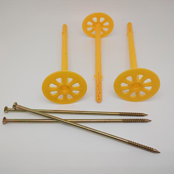 Drywall Dowel Board Plastic Insulation Fasteners Round Head 50mm 55mm