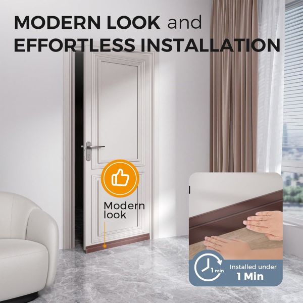 Door Draft Stopper with Soundproof Weather Stripping Single Sided Adhesive Door Sweep and Blocker