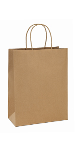 MULTIPURPOSE Holiday Gift Bags Shopping CMYK Eco Retail Packaging 100% Recyclable Kraft Paper Wedding Welcome Bags