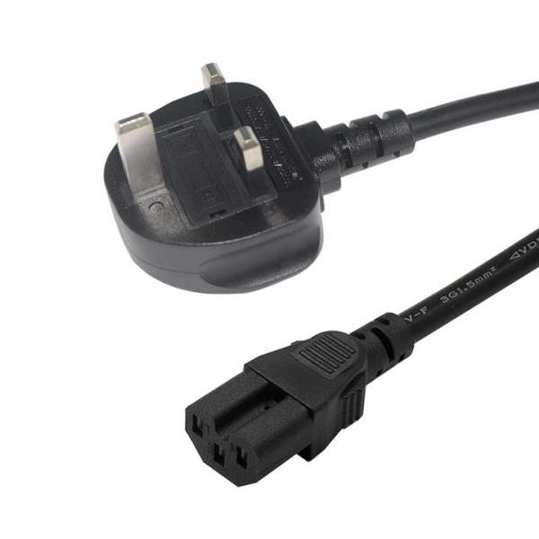 UK C15 Power Cord 3-Pin Plug to IEC C15 Cable for Industrial Appliances