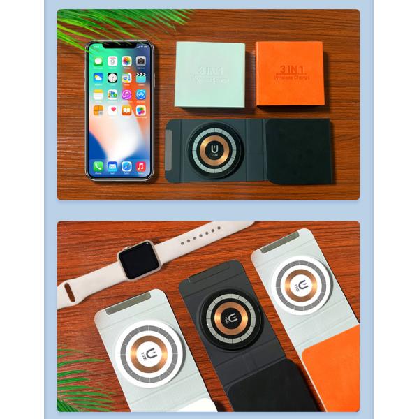 CE Approval Fast Qi Wireless Charging Pad 3 In 1  85mm Length