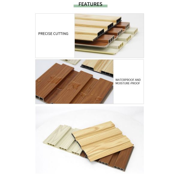 Hardwearing Outdoor PVC WPC Cladding Siding Panel Scratch Resistance Ventilated Grating Board Waterproof Office Free Samples