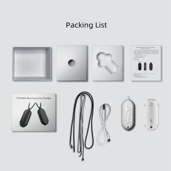 Wearable 16000Hz 10m2 Portable Air Purifier Necklace For Second Hand Smoke