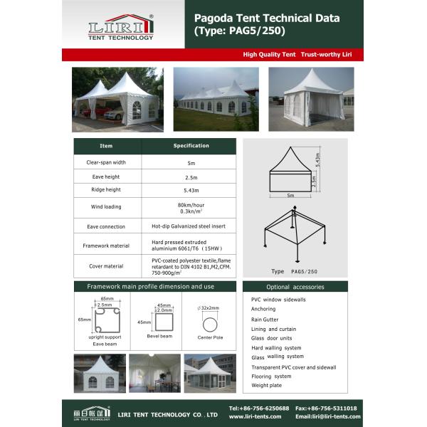 Прочный алюминий и событие ПВК на открытом воздухе шатер пагоды шатров/5кс5М
