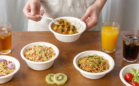 Compostable Bagasse Disposable Fruit Salad Containers Bowl 12oz