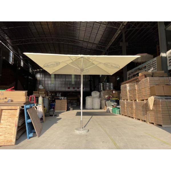 Aluminum Frame Square Garden Umbrella with UV50 Protection and 280g Polyester Fabric