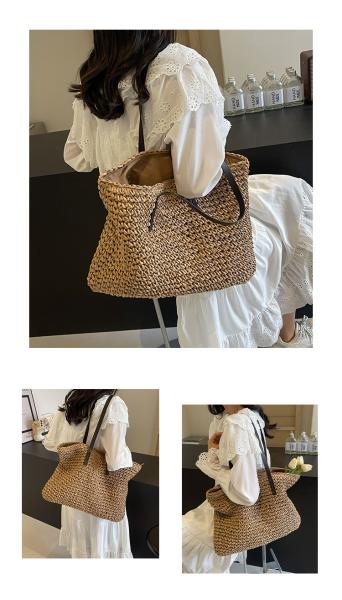 Crochet Raffia Tote Bag Kit Set For Beginners Beach Tote Bag For Women Beach Straw Handmade Bag Woven Rattan Bag For Women Raffia Yarn For Crocheting Raffia Paper Ribbons For Craft