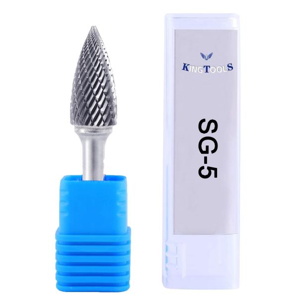 Free Sample Rotari Power Tool Parts 6mm Tree Shape Double Cut End Grinding Die Grinder Bits Tungsten Rotary File Carbide Burr