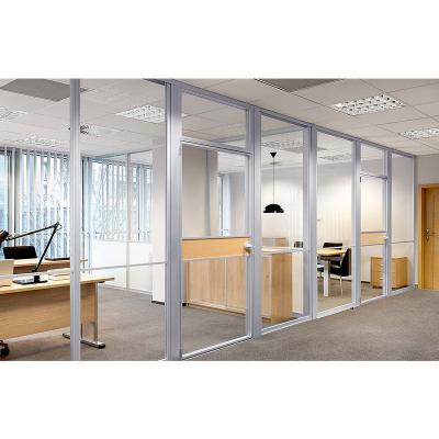 Partitions de bureau insonorisées à l'intérieur, vitrées simples avec volet