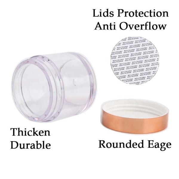 Nail Powder Container Cosmetic Jars Empty Leak Proof Acrylic Jar Private Label Clear Plastic Custom LOGO Acrylic Other Cosmetic