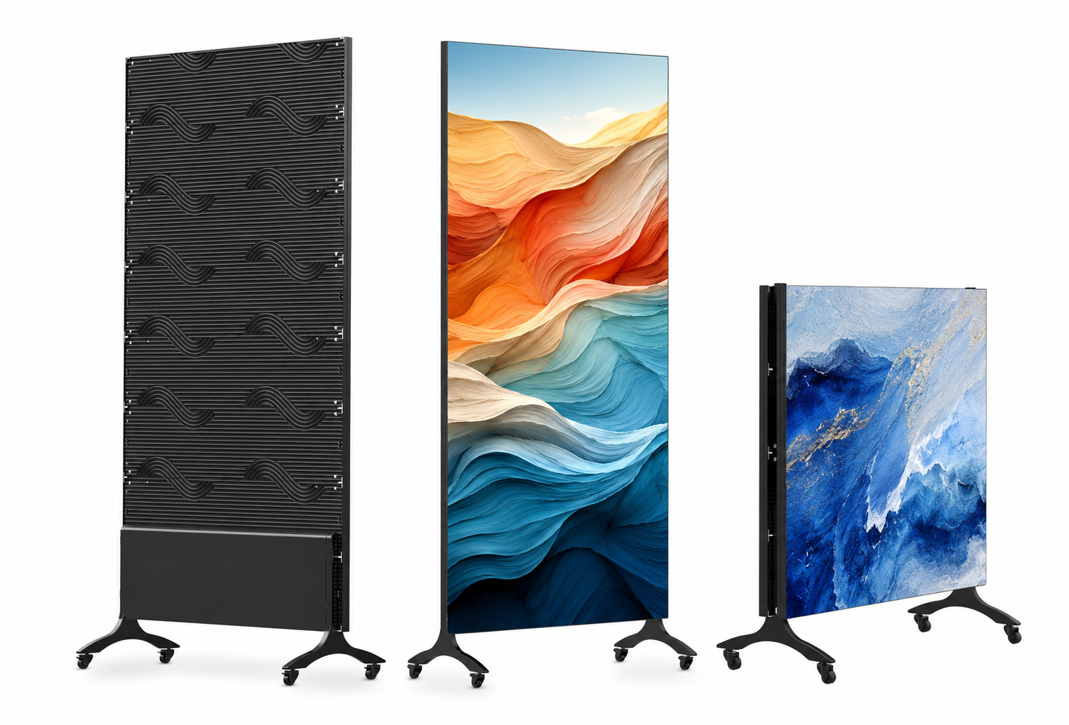 1mx2m P1.25mm 33mm Ultra Slim Foldable LED Poster with 3840Hz Refresh Rate for Digital Advertising