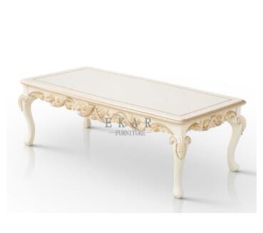 Gray Antique Classic Solid Wooden Coffee Table