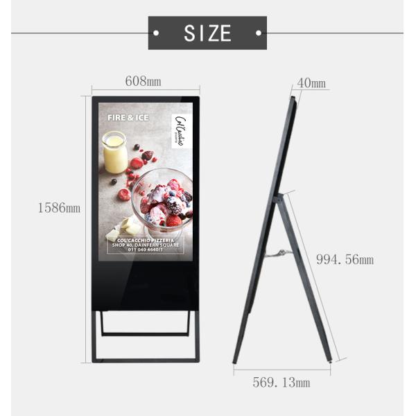 Экран 43Inch дисплея 280cd/m2 LCD Signage цифров рекламы HD портативный