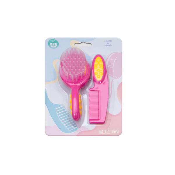 Soft Natural Hair Brush Sets For Hair Pink 12 X 5.12 X 5.12CM Comb Newborn Hair