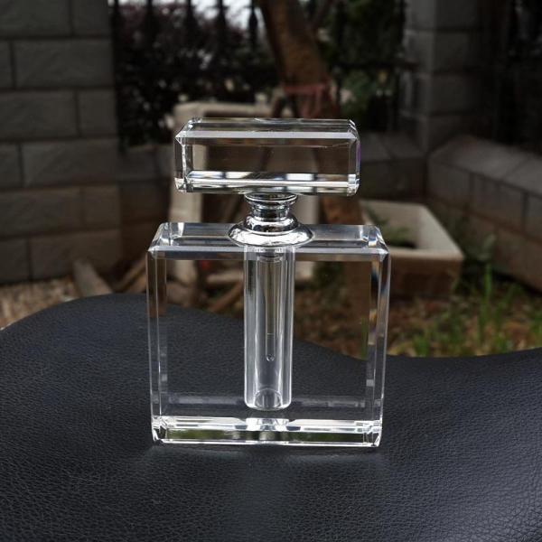 Botella cuadrada de perfume de cristal de 1 ml con tapa de tornillo