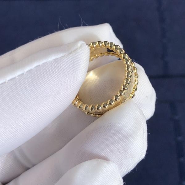 Elegant  Factory Make Real Gold Van Cleef & Arpels 18k Gold PerléE Signature Ring